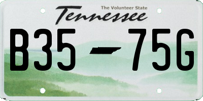 TN license plate B3575G