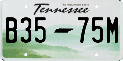 TN license plate B3575M