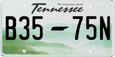 TN license plate B3575N