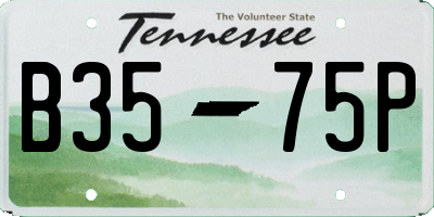 TN license plate B3575P