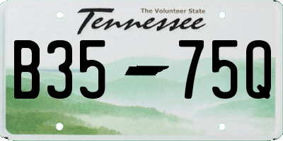 TN license plate B3575Q