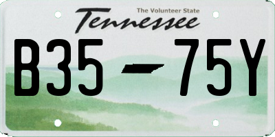 TN license plate B3575Y