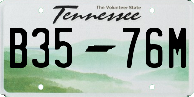 TN license plate B3576M
