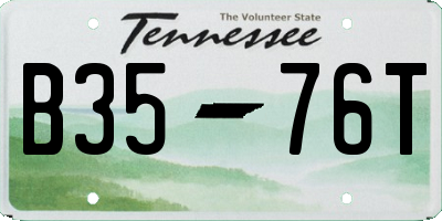 TN license plate B3576T