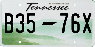 TN license plate B3576X