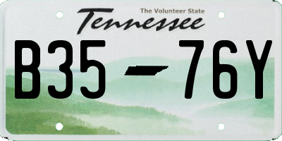 TN license plate B3576Y