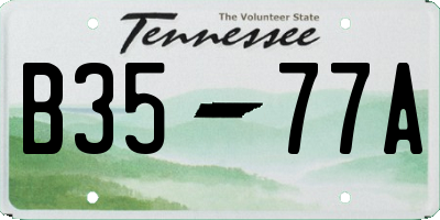 TN license plate B3577A