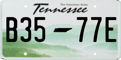 TN license plate B3577E