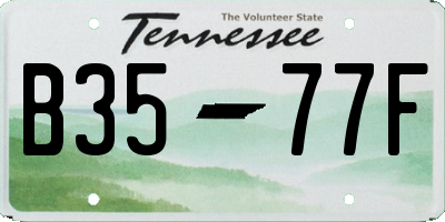 TN license plate B3577F