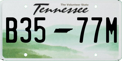 TN license plate B3577M