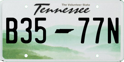 TN license plate B3577N