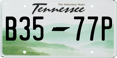 TN license plate B3577P