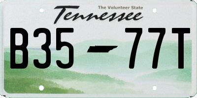 TN license plate B3577T