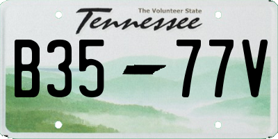 TN license plate B3577V