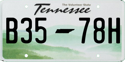 TN license plate B3578H
