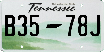 TN license plate B3578J