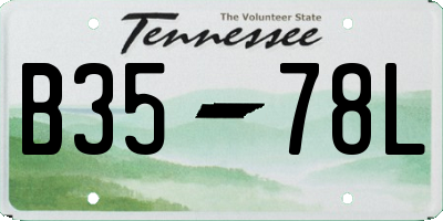TN license plate B3578L
