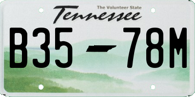 TN license plate B3578M