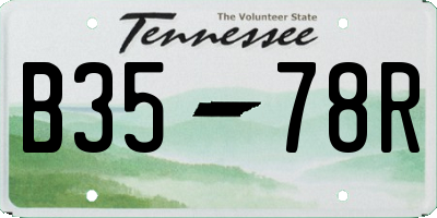 TN license plate B3578R