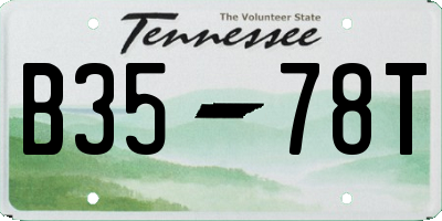 TN license plate B3578T