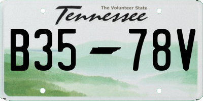 TN license plate B3578V