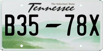 TN license plate B3578X