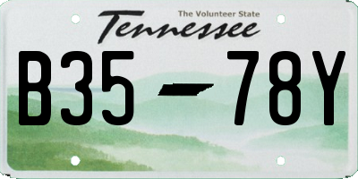 TN license plate B3578Y