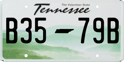 TN license plate B3579B