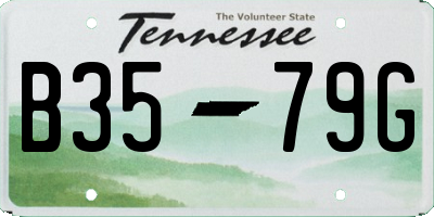 TN license plate B3579G