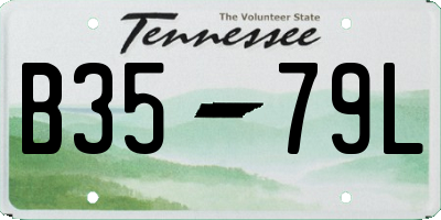 TN license plate B3579L
