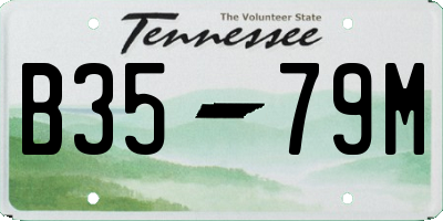 TN license plate B3579M