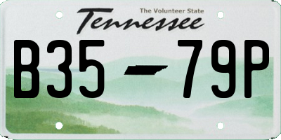 TN license plate B3579P