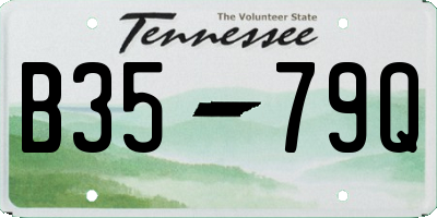 TN license plate B3579Q