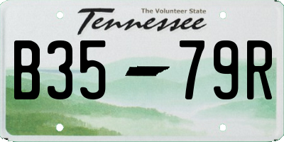 TN license plate B3579R
