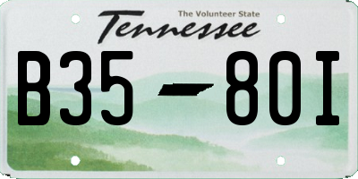 TN license plate B3580I