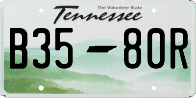 TN license plate B3580R