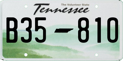 TN license plate B3581O