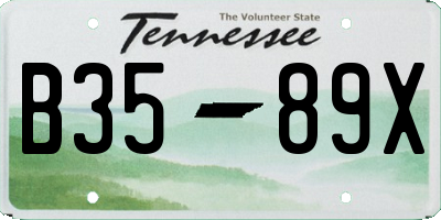 TN license plate B3589X