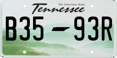 TN license plate B3593R