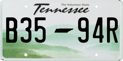 TN license plate B3594R