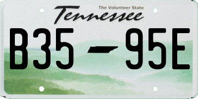 TN license plate B3595E