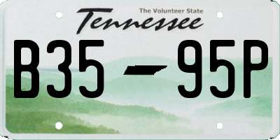 TN license plate B3595P