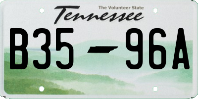 TN license plate B3596A