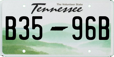 TN license plate B3596B