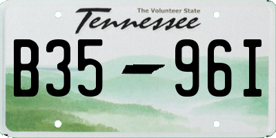 TN license plate B3596I