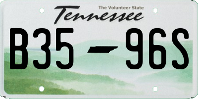 TN license plate B3596S