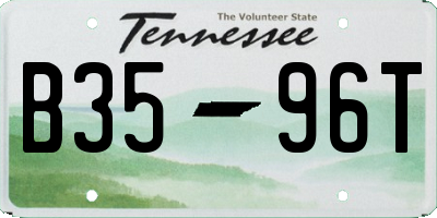 TN license plate B3596T
