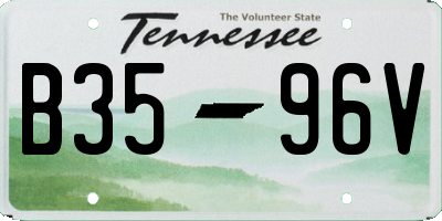 TN license plate B3596V