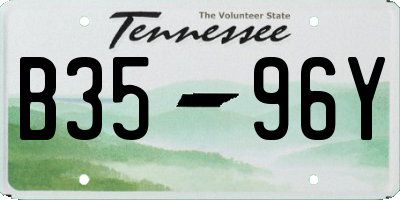 TN license plate B3596Y