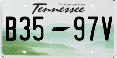 TN license plate B3597V